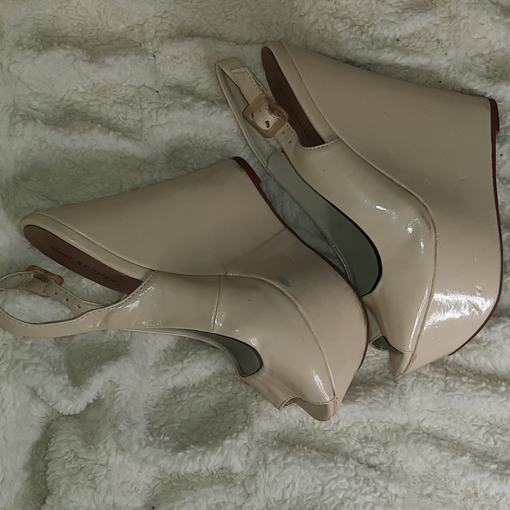 Platform wedge peeptoes